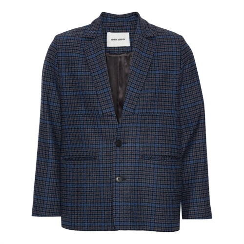 HENRIK VIBSKOV LONELY BLAZER BLUE WOOL CHECK